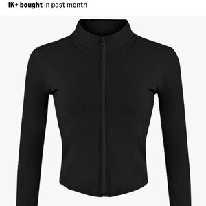 Black Long Sleeve Zip-Up Jacket Amazon nwt